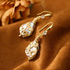 Hand-wound Button Baroque Freshwater Pearl Earrings