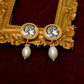 Palace Style Freshwater Pearl Old Coin Earrings