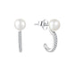 925 Silver French High-end Pearl Zircon Earrings