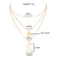 Fashion Style Simple Stars and Moon Multi-layered Clavicle Necklace