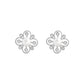 Four-leaf Clover Hollow Natural Freshwater Pearl Earrings