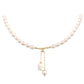 Light Luxury Camellia Natural Freshwater Pearl Necklace,39cm