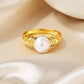 Retro Natural Freshwater Pearl Ring,17mm