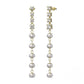 Elegant 925 Sterling Silver Long Natural Baroque Pearl Earrings