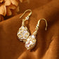 Hand-wound Button Baroque Freshwater Pearl Earrings