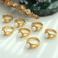 Exquisite Non-fading Titanium Steel Gold-plated Pearl Ring, #6,#7,#8