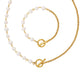 Freshwater Pearl OT Buckle Necklaces,40cm