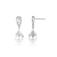 925 Sterling Silver Fashion Platinum Pearl Earrings