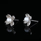 925 Sterling Silver Four-leaf Clover Pearl Petal Earrings