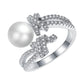 Fashion Knot Pearl Ring, Adjustable