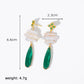 Retro Water Drop Emerald Baroque Pearl Earrings