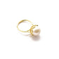 925 Sterling Silver Non-fading Natural Freshwater Pearl Ring,Adjustable