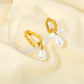 Irregular Geometric Shape Non-fading Pearl Earrings