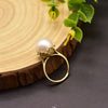 925 Sterling Silver Non-fading Natural Freshwater Pearl Ring,Adjustable