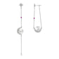 925 Sterling Silver Moon Long Tassel Pearl Earrings