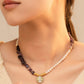 Gemini Freshwater Pearl Amethyst Necklace,37+5cm