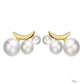 925 Sterling Silver Moon-shaped Natural Baroque Pearl Earrings