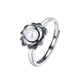 925 Sterling Silver Camellia Ring.Ajustable