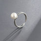 925 Silver Double-layer Cross Twist Pearl Ring,Adjustable