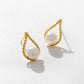 925 Silver Needle  Freshwater Pearl Drop Earrings