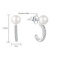 925 Silver French High-end Pearl Zircon Earrings