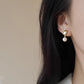 925 Silver Oval Imitation Pearl Earrings