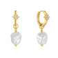 925 Sterling Silver Twist Special-shaped Shell Bead Earrings