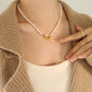 Baroque Oval Freshwater Pearl OT Buckle Pendant Necklace