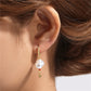 925 Sterling Silver Twist Special-shaped Shell Bead Earrings