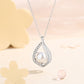 925 Sterling Silver Drop Pendant Pearl Necklace