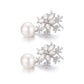 Exquisite Personality Snowflake Pearl Earrings