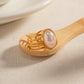 18k Gold Stainless Steel Pink Symphony Ring, Adjustable