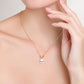 925 Sterling Silver Rabbit Pearl Clavicle Necklace