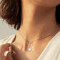 925 Sterling Silver Zircon Freshwater Pearl Pendant Necklace