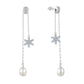 925 Silver Female Six-pointed Star Zircon Earrings