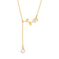 18k Gold Rose White Sea Shell New Titanium Steel Clavicle Necklace