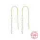 925 Sterling Silver Long Short Pearl Earrings