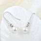 925 Sterling Silver Geometric Freshwater Pearl Earrings