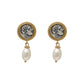 Palace Style Freshwater Pearl Old Coin Earrings