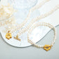 Palace Style Baroque Freshwater Pearl flower OT Buckle Necklace Bracelet Jewelry Set