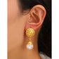 Palace Style 925 Silver Needle Mapei Pearl Earrings