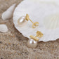 925 Sterling Silver Natural Baroque Pearl Earrings