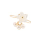 14K Gold Shell Petal Pearl Ring