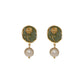 925 Silver Needle Place Style Freshwater Pearl Rose Earrings