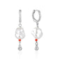 925 Sterling Silver Twist Special-shaped Shell Bead Earrings