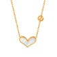 Non-fading Heart-shaped Geometric Pendant Pearl Necklace