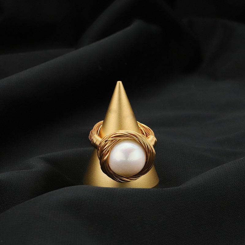 nff☆tinsel pearl ring Pearl Z Defender Ring | Self Defense Ring Jewelry