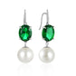 925 Sterling Silver Twist Special-shaped Shell Bead Earrings