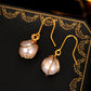 Simple Hand-wound Round Pearl Earrings