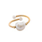 Simple Personality Baroque Freshwater Pearl Ring,Adjustable